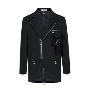 New 13 DE MARZO Women's Palda Bear Zipper Suit Black